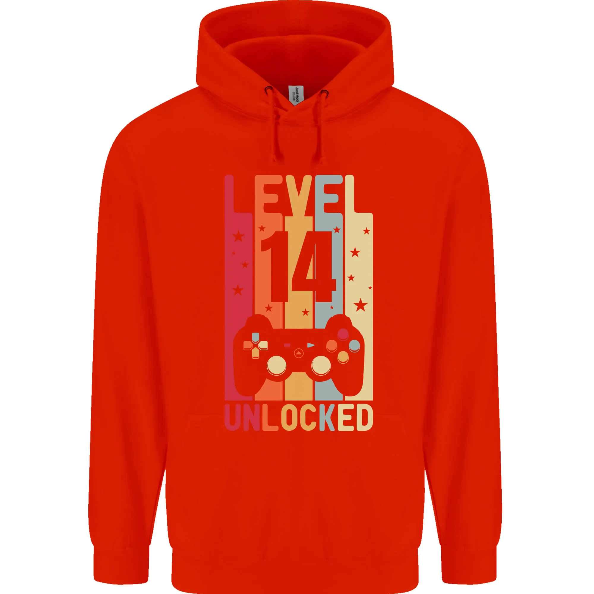 14th Birthday 14 Year Old Level Up Gaming Childrens Kids Hoodie