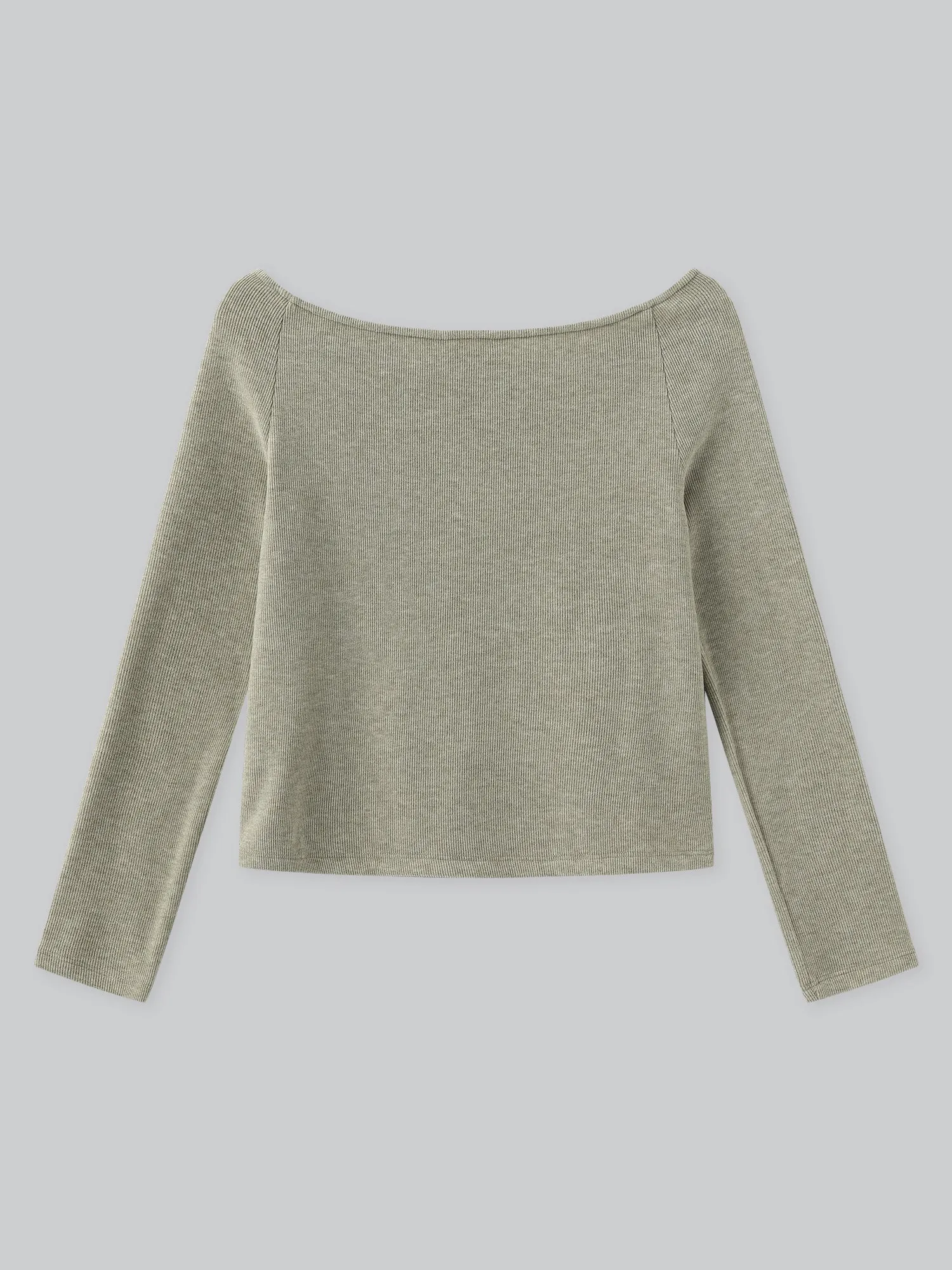 90% Cashmere / Nimbus Ribbed Boat Neck Top