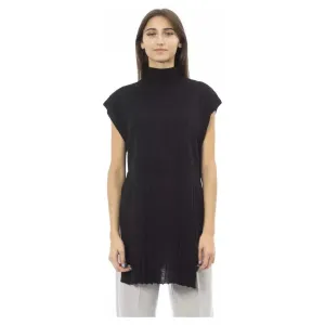 Alpha Studio Black Wool Women Turtleneck Sweater