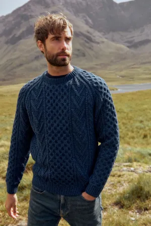 Aran Handknit Crew Neck Sweater | Atlantic