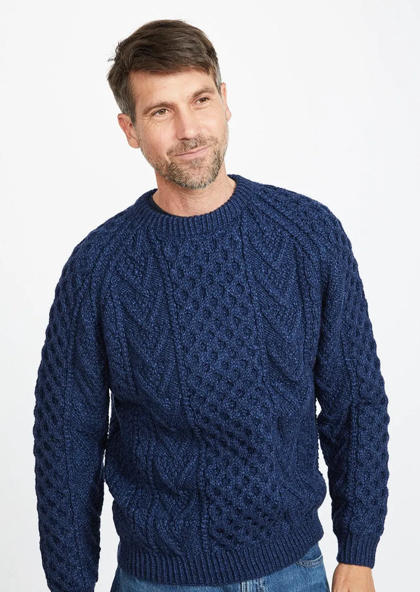 Aran Handknit Crew Neck Sweater | Atlantic