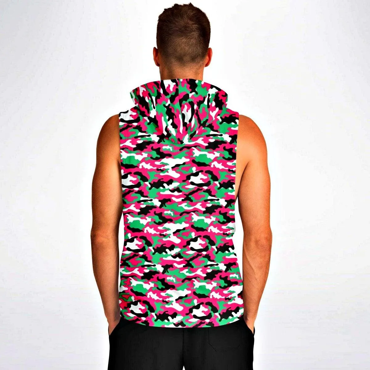 Athletic Drop Armhole Hoodie - Watermelon Camouflage