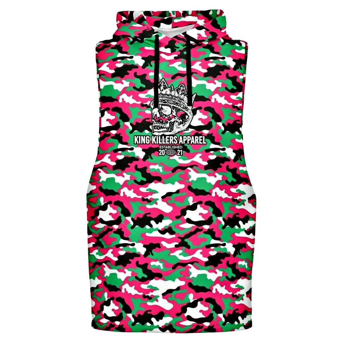 Athletic Drop Armhole Hoodie - Watermelon Camouflage