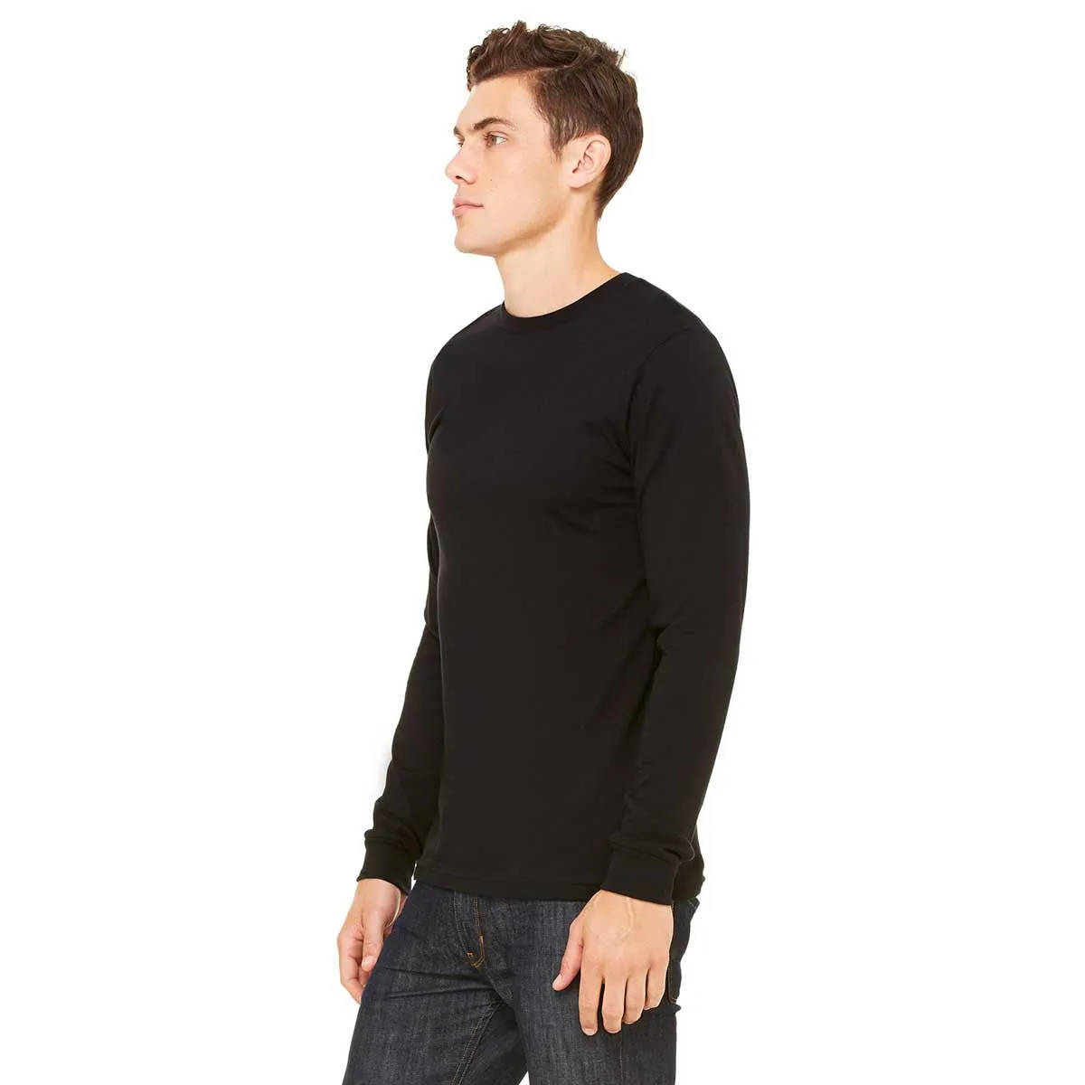 Bella   Canvas Men's Black/Black Thermal Long-Sleeve T-Shirt