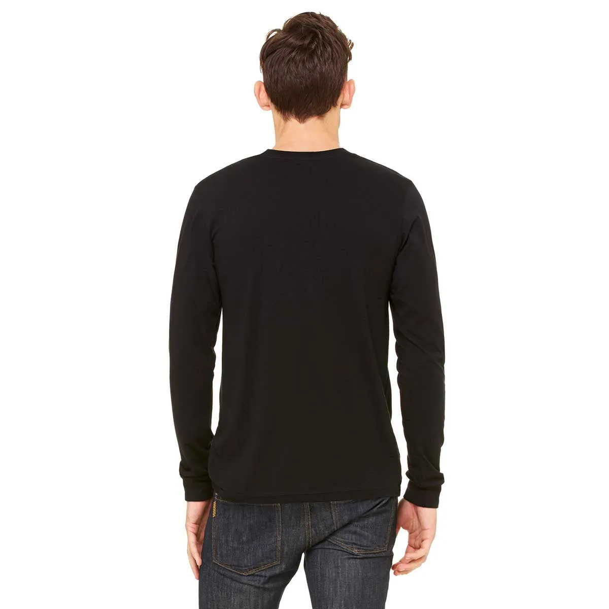 Bella   Canvas Men's Black/Black Thermal Long-Sleeve T-Shirt