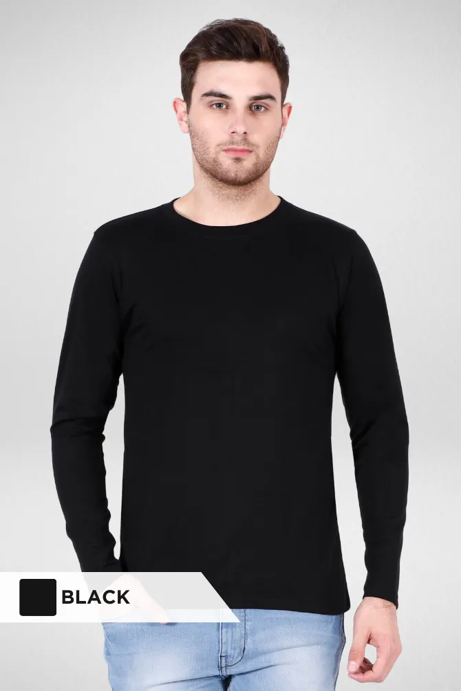 Black and Red Full Sleeve T-Shirts Combo for Men