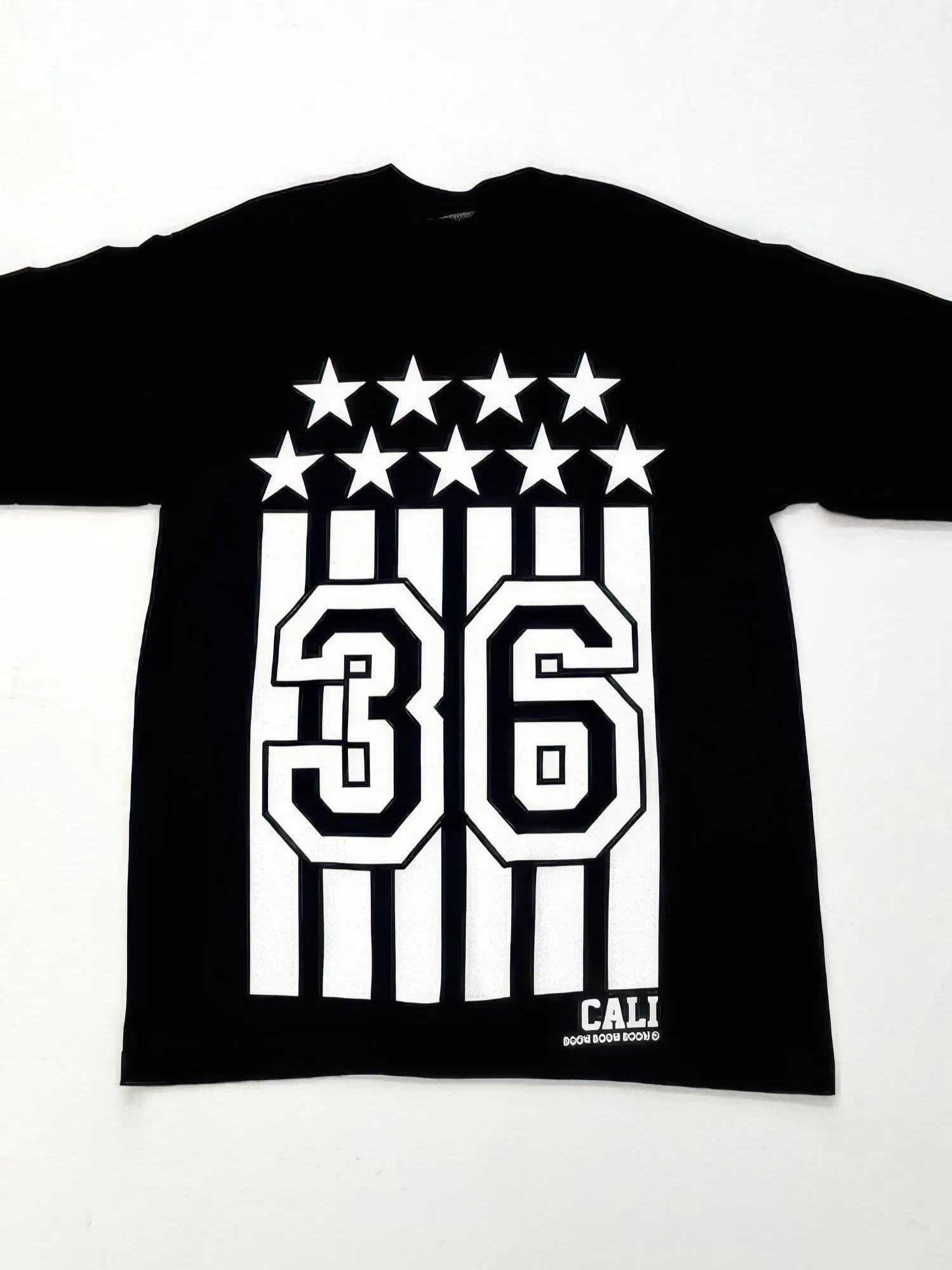 Black And White Flag Print Tee