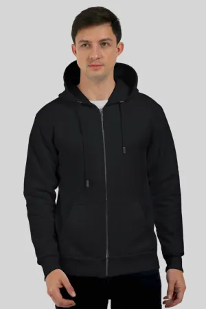 Black Zip Hoodie for men