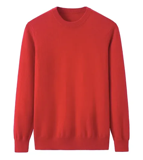 Boyfriend Pure Cashmere Crew Dangerous Red