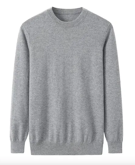 Boyfriend Pure Cashmere Crew Marle Grey