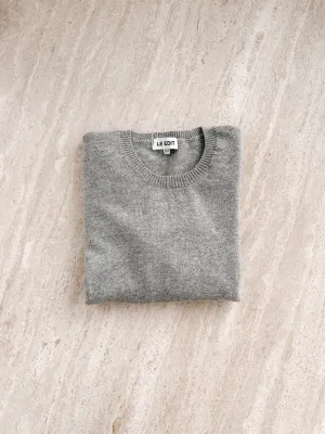 Boyfriend Pure Cashmere Crew Marle Grey