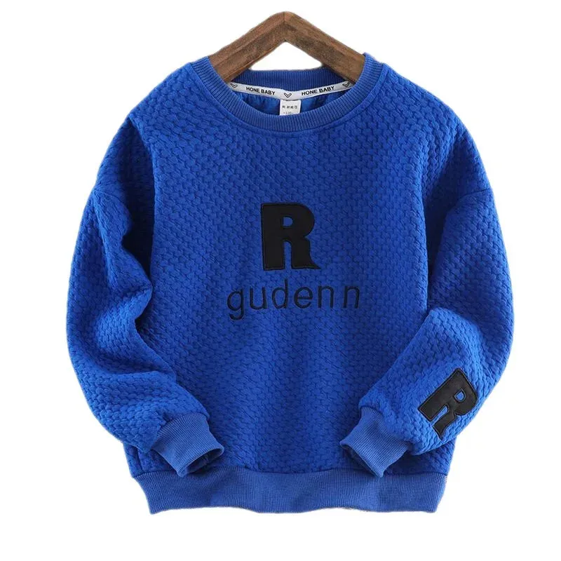 Boys Hoodies Sweatshirts Cotton Tops 2024 Warm Thicken Plus Velvet Winter Autumn Toddler Pullover Baby's Kids Children's T-shirt