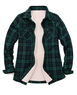 Buffalo Plaid Shirt Womens Heavyweight Oversized Boyfriend Flannel Shirt Jacket Chamois Women Plaid Shacket Jacket Red M