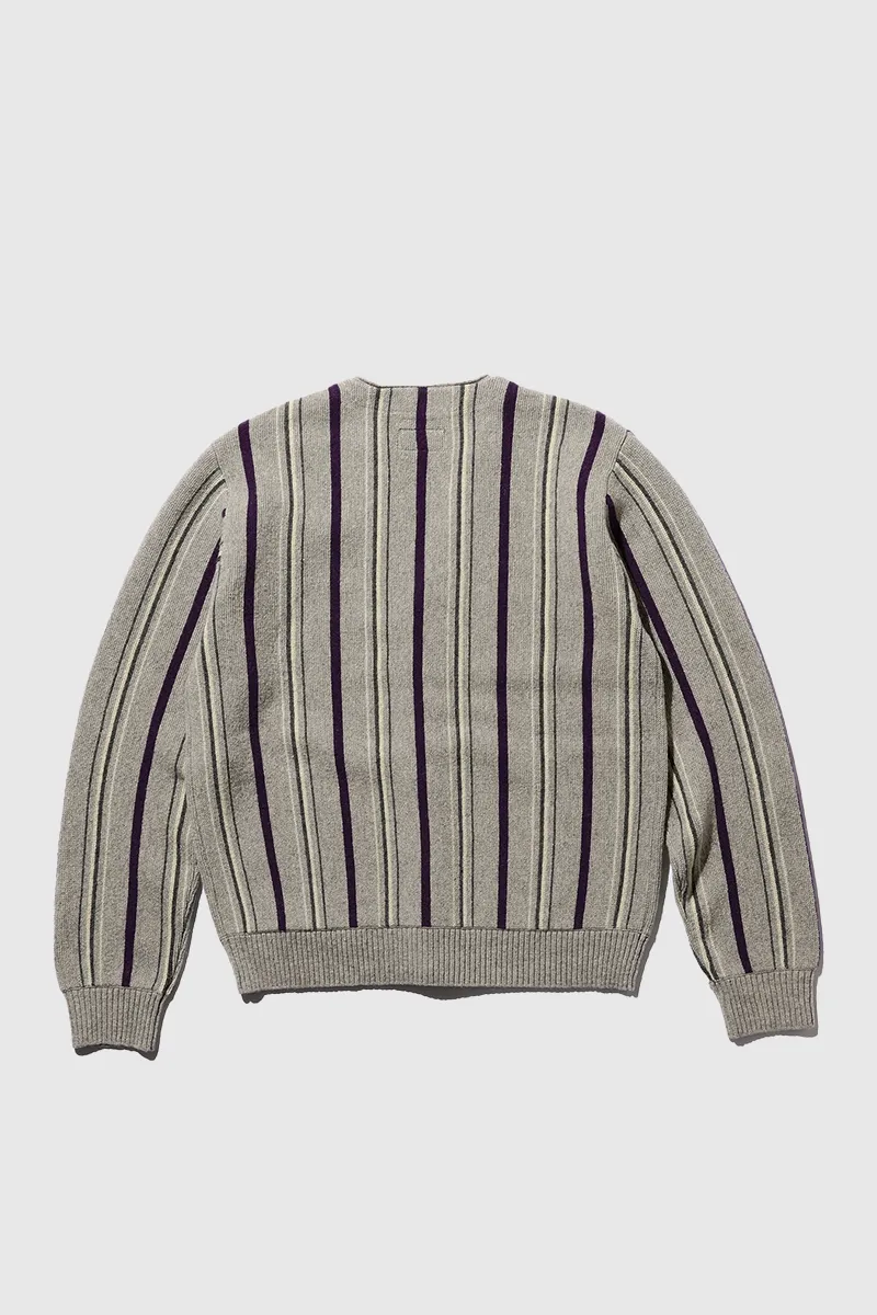 Cardigan Stripe 12G - Grey