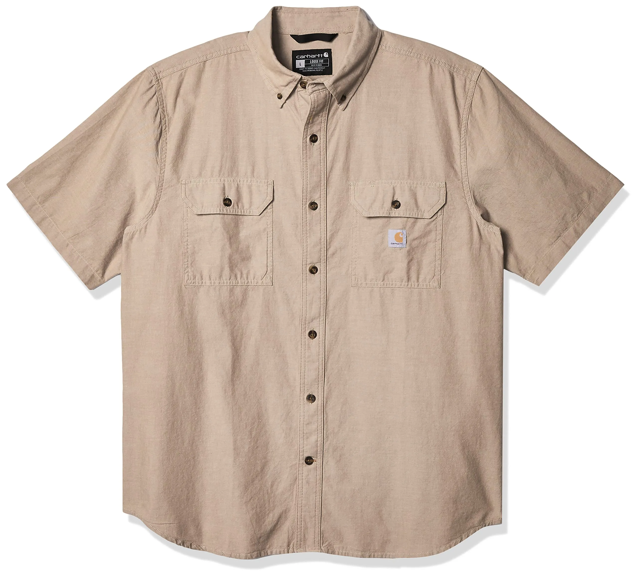 Carhartt 104369 Men's Loose Fit Midweight Chambray Short Sleeve Shirt