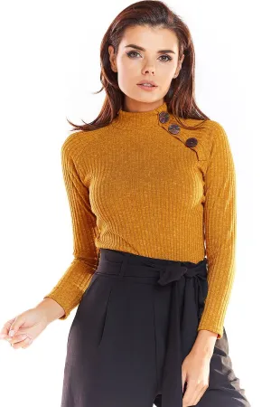 Chic Button-Embellished Knit Pullover