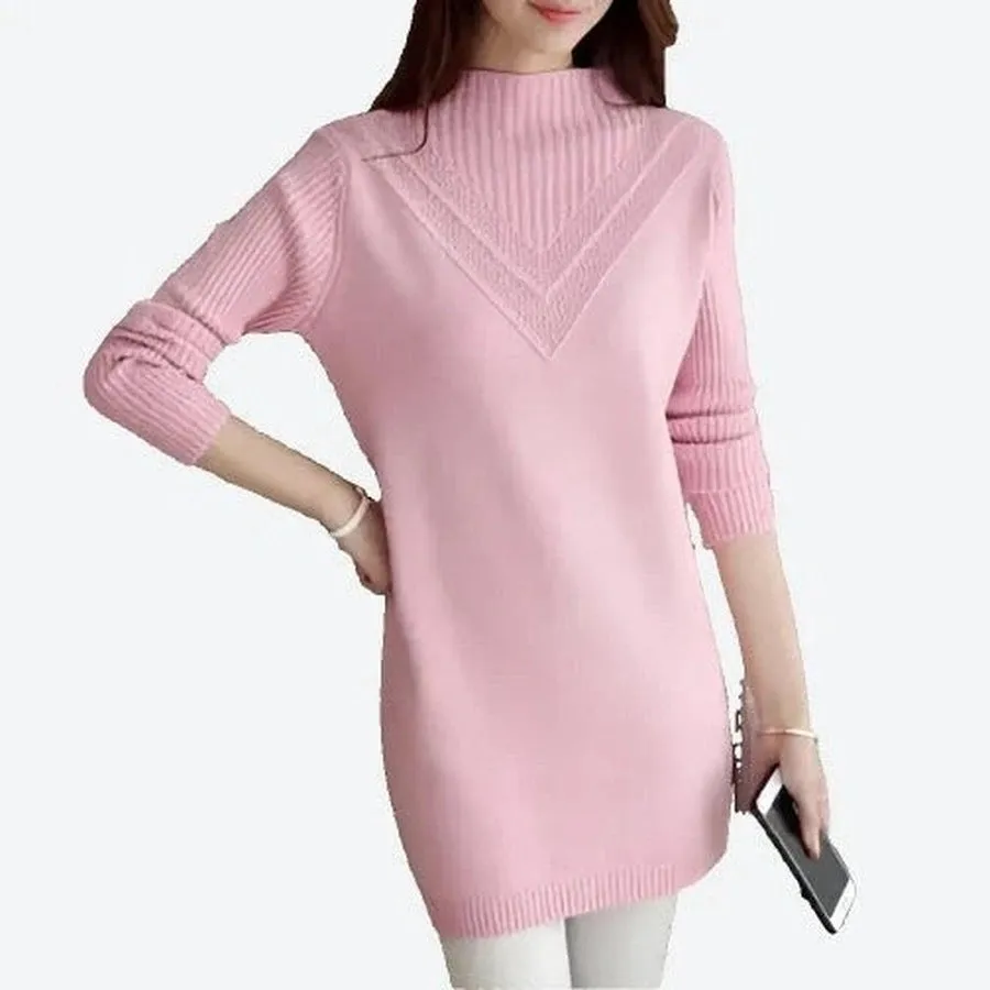 Chic Ribbed Knit Turtleneck Sweaters