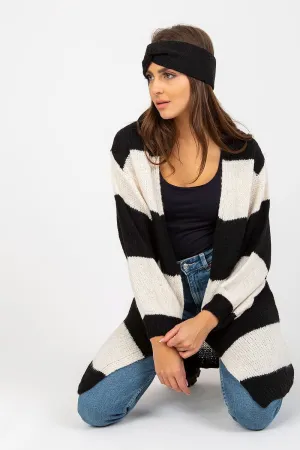 Colorful Oversized Striped Knit Cardigan