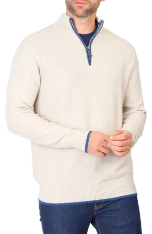 Cotton Textured Waffle Quarter-Zip