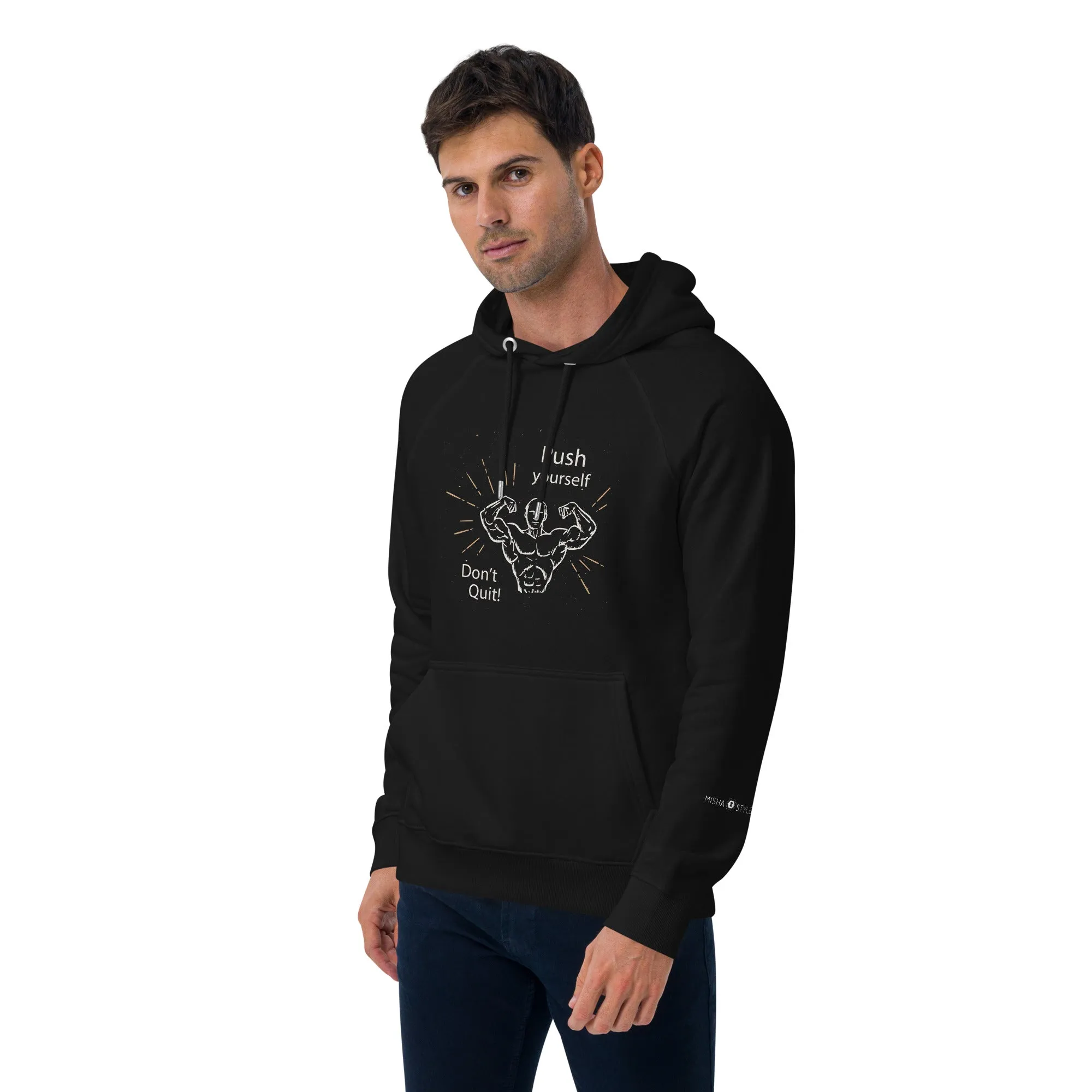 Don't Quit eco raglan Men hoodie