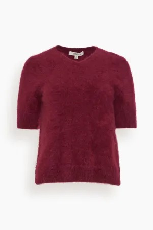 Fluffy Luxury Pullover in Burgundy