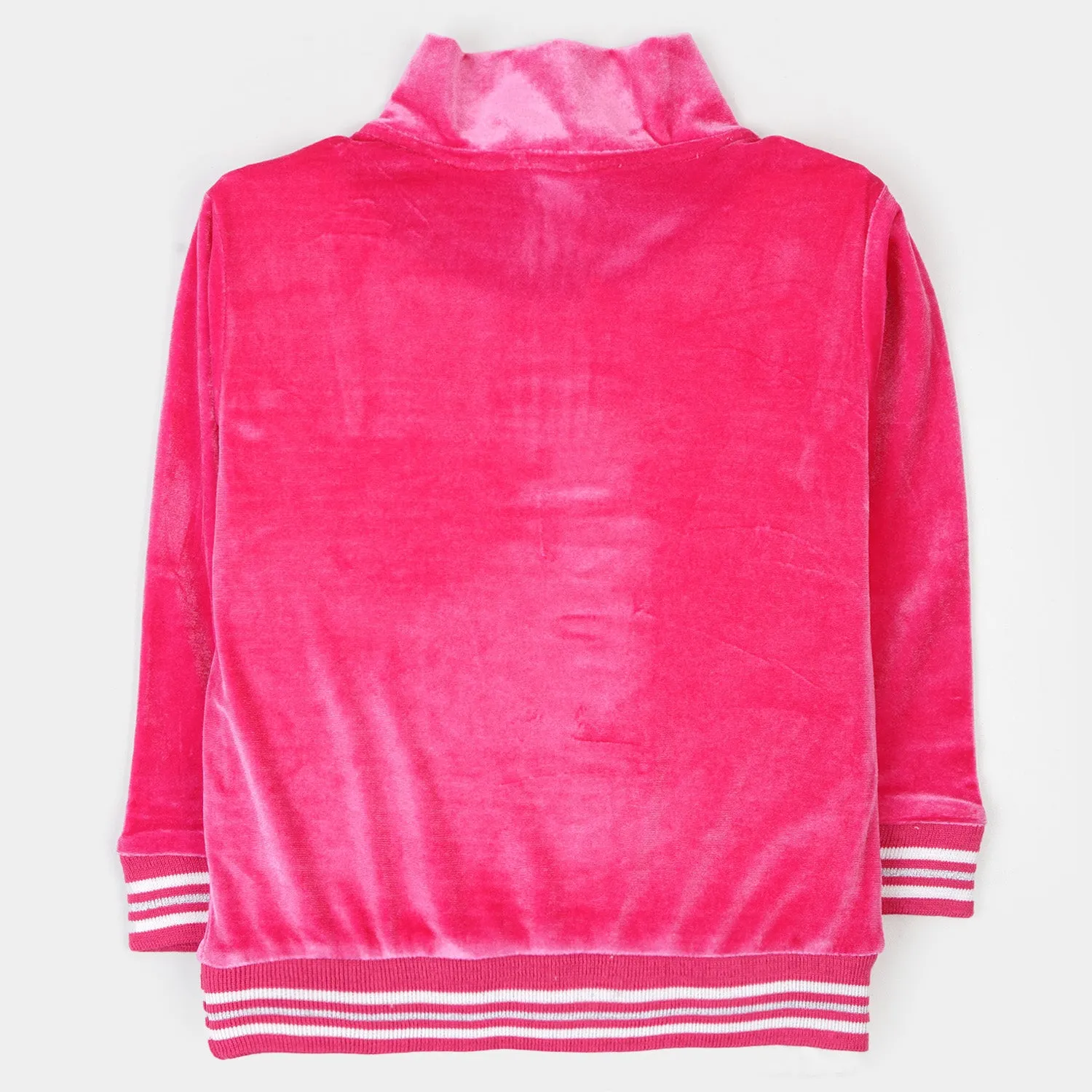 Girls Sweatshirt high-neck Design - Pink