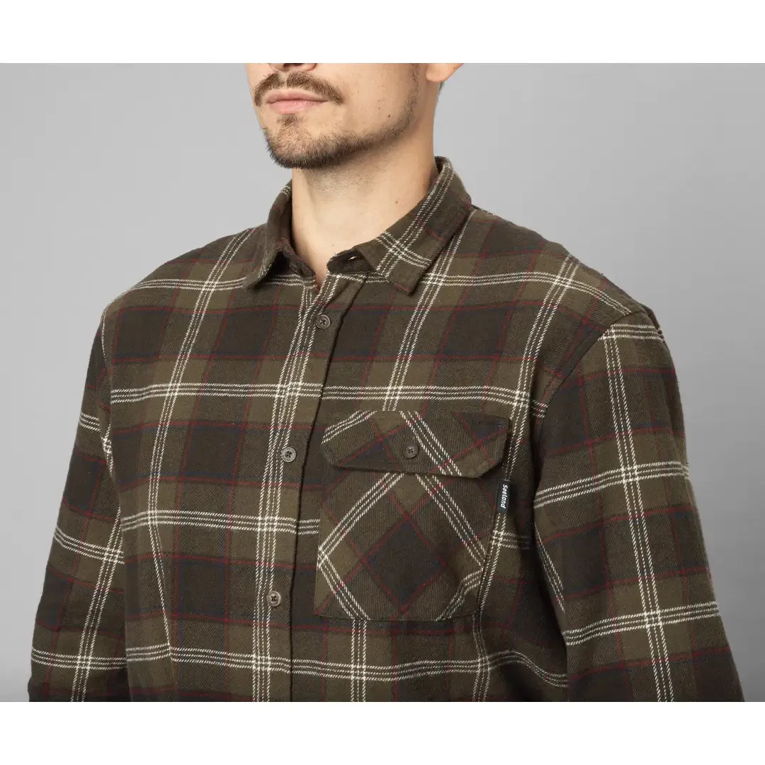 Glen Flannel Shirt - Pine Green Check by Seeland