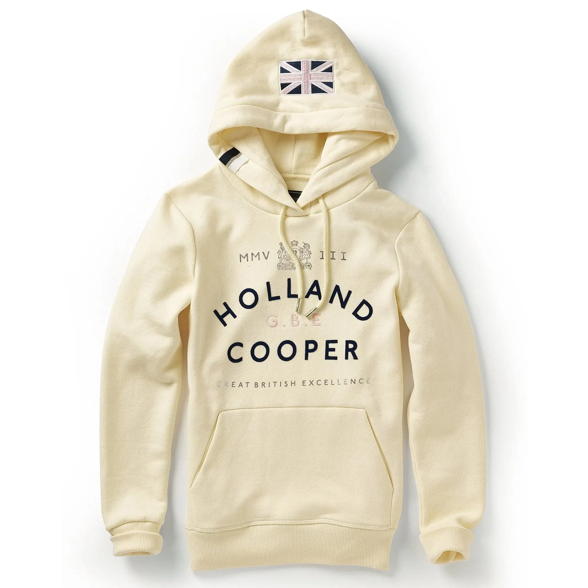 Holland Cooper Flock Logo Hoodie- Lemon