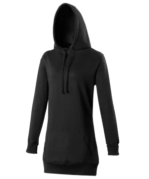 Jet Black - Women's longline hoodie