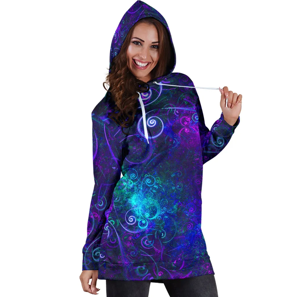 Jungle Night Tripping Womens Hoodie Dress | Cameron Gray