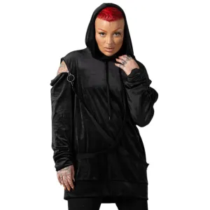 Killstar In a State Black Velour Hoodie