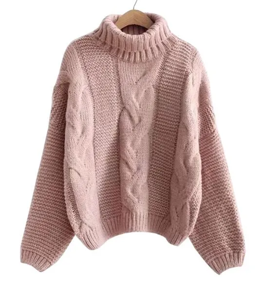 Knitted Batwing Sleeve Casual Sweater