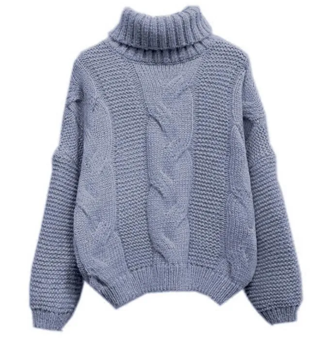 Knitted Batwing Sleeve Casual Sweater