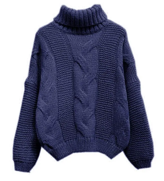 Knitted Batwing Sleeve Casual Sweater