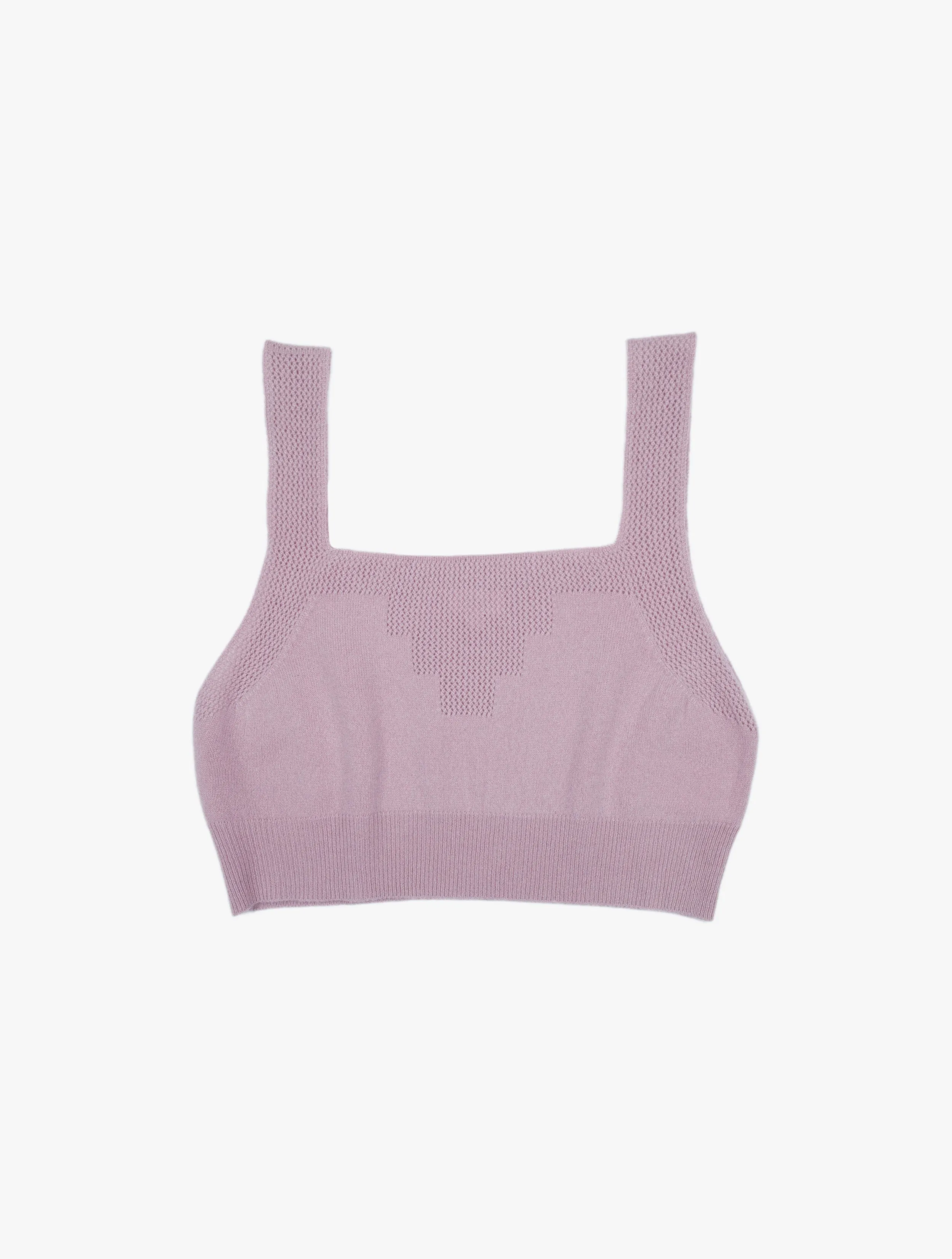 Lace Stitched Cashmere Bralet 