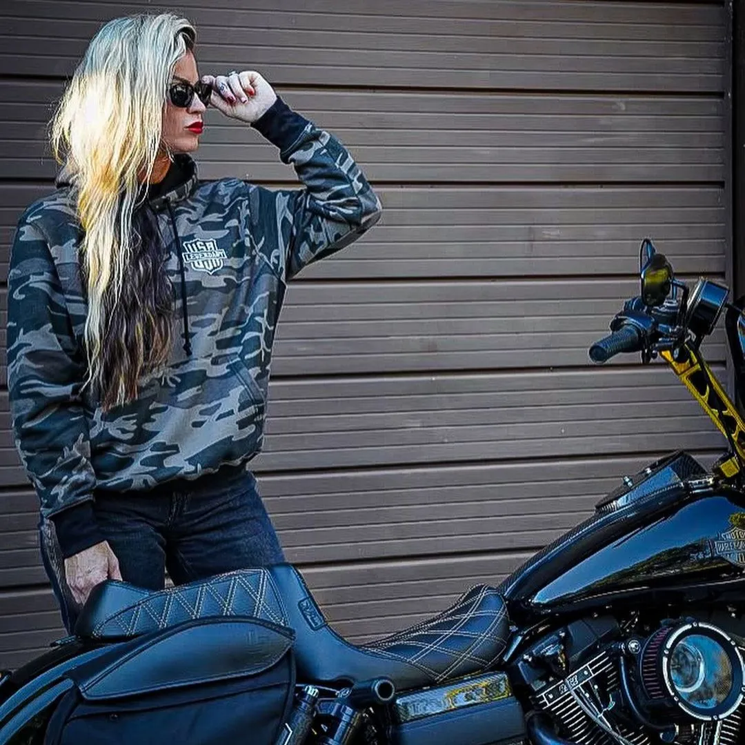 Legendary 'Sniper' 8.3 Oz. Fleece Lined Camo Motorcycle Hoodie