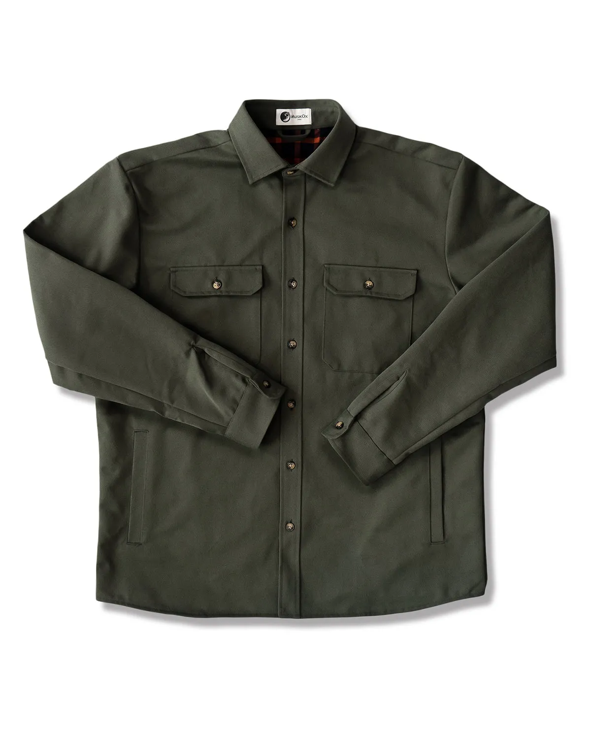 Lined Yukon Flannel Shirt Jacket, Olive