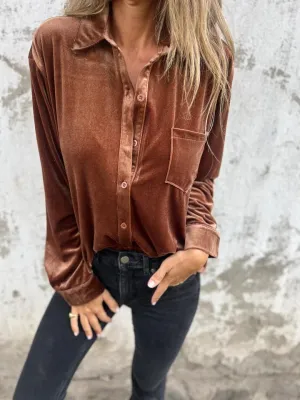 Lyra™ | Women's Elegant Velvet Long Sleeve Top