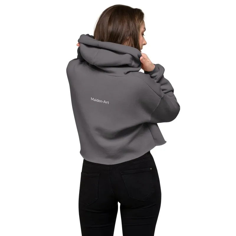 Maiden Art - Organic Crop Hoodie - Trendy & Comfortable -airlume combed and ring-spun cotton with poly fleece- Ultra-Soft Feel Fabric– Ideal for comfort with style fashion lovers