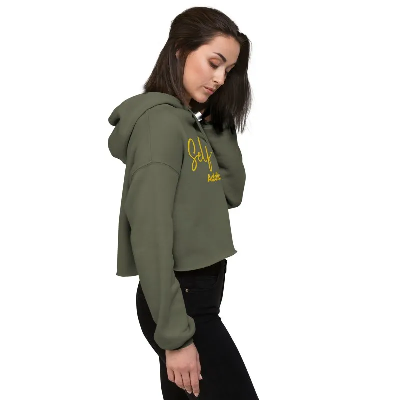 Maiden Art - Organic Crop Hoodie - Trendy & Comfortable -airlume combed and ring-spun cotton with poly fleece- Ultra-Soft Feel Fabric– Ideal for comfort with style fashion lovers