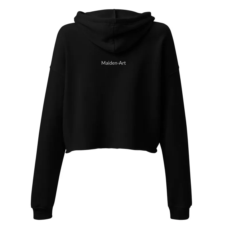 Maiden Art - Organic Crop Hoodie - Trendy & Comfortable -airlume combed and ring-spun cotton with poly fleece- Ultra-Soft Feel Fabric– Ideal for comfort with style fashion lovers