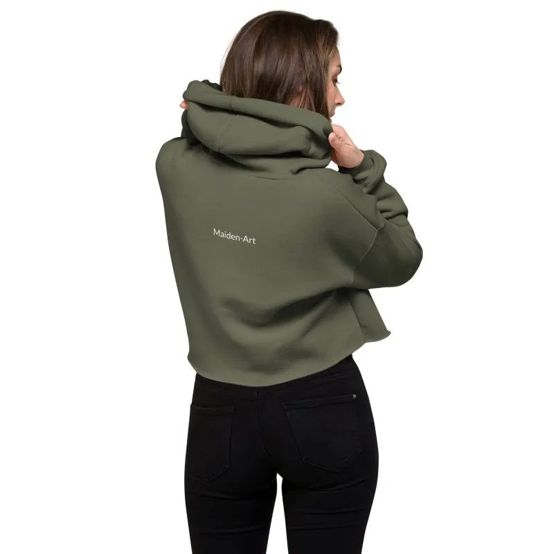 Maiden Art - Organic Crop Hoodie - Trendy & Comfortable -airlume combed and ring-spun cotton with poly fleece- Ultra-Soft Feel Fabric– Ideal for comfort with style fashion lovers