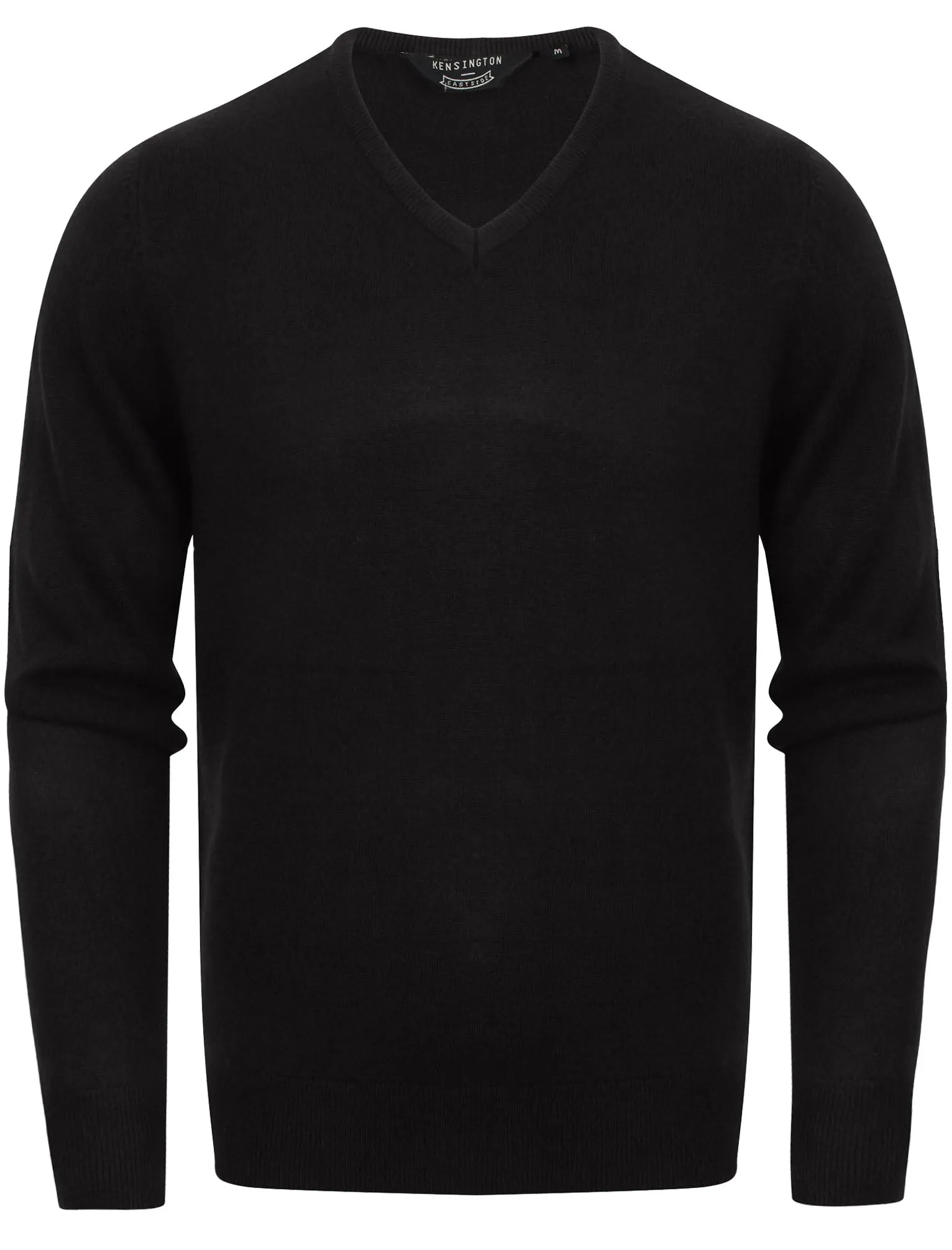 Marling (2 Pack) Soft Cashmillon Knitted V Neck Jumpers in Black / Kingfisher Blue - Kensington Eastside