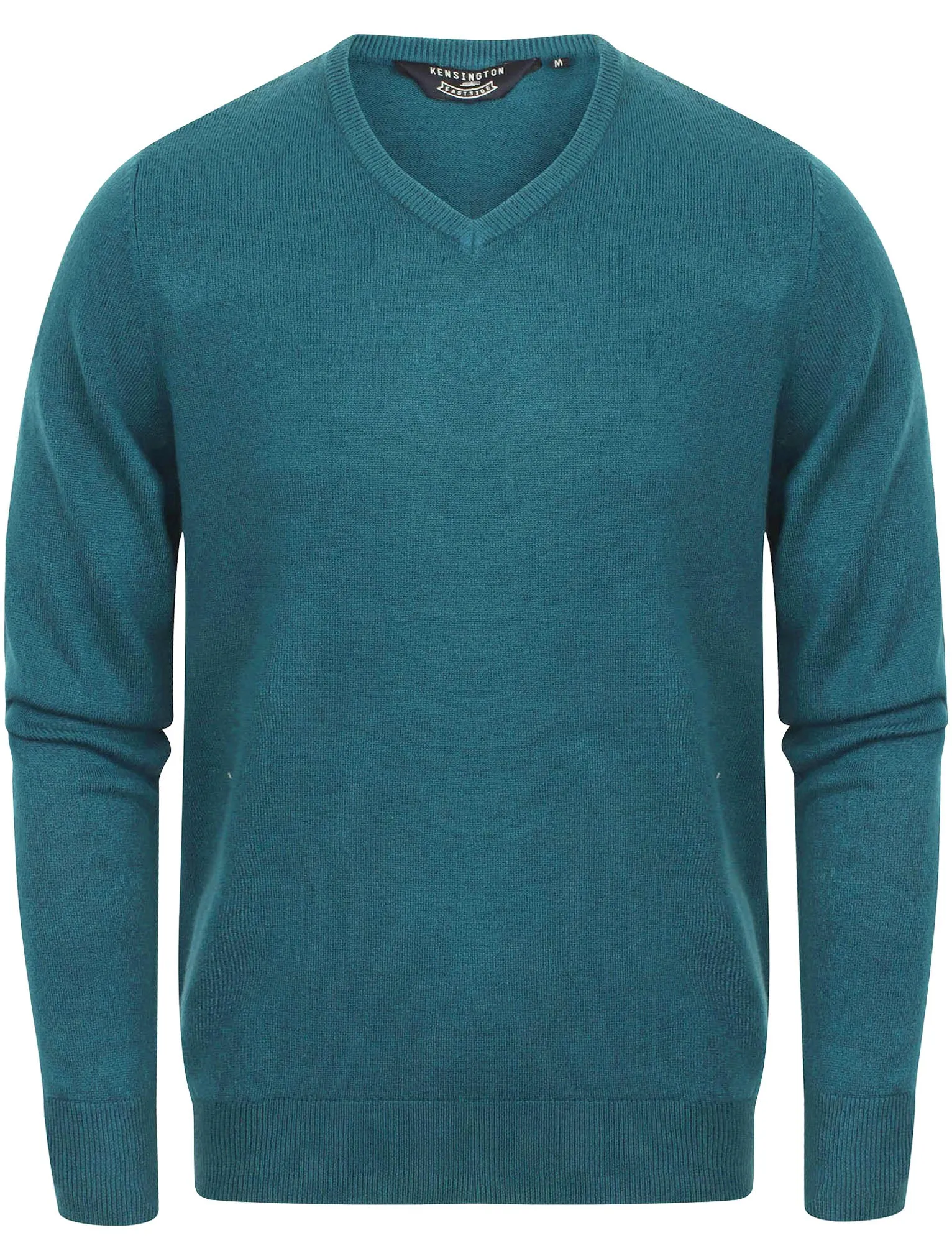 Marling (2 Pack) Soft Cashmillon Knitted V Neck Jumpers in Black / Kingfisher Blue - Kensington Eastside