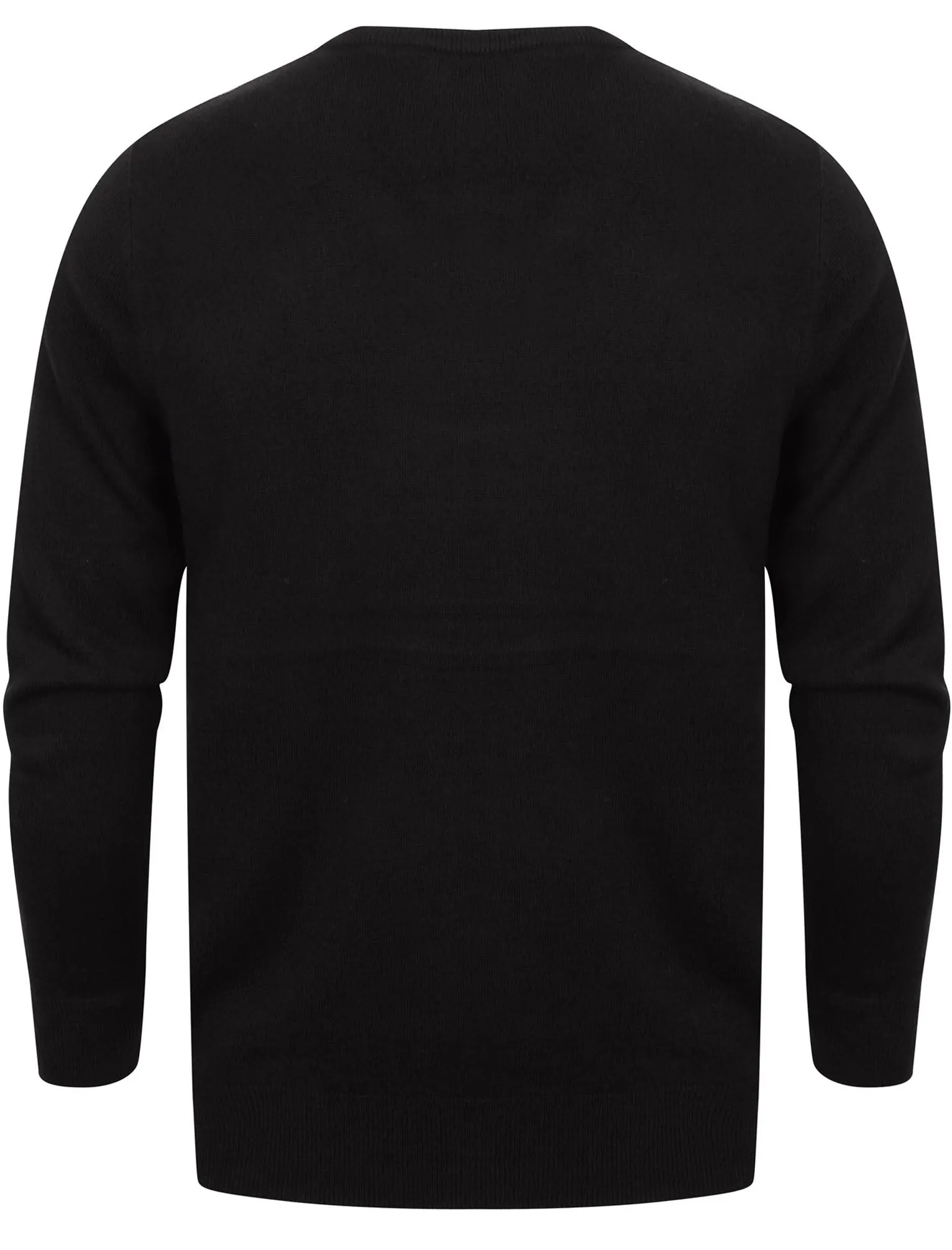 Marling (2 Pack) Soft Cashmillon Knitted V Neck Jumpers in Black / Kingfisher Blue - Kensington Eastside