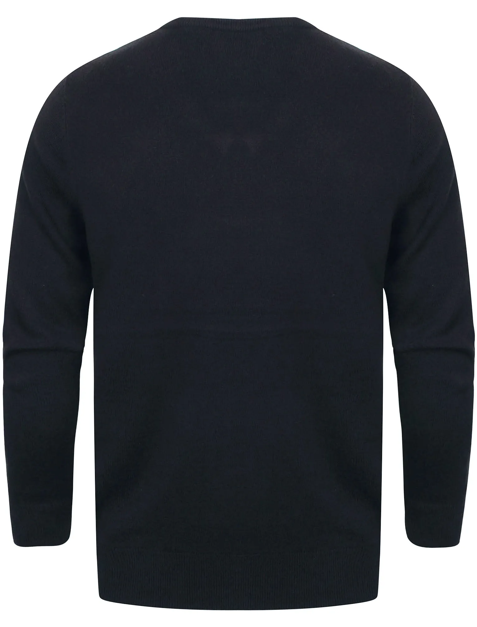 Marling (2 Pack) Soft Cashmillon Knitted V Neck Jumpers in Dark Navy / Taupe - Kensington Eastside