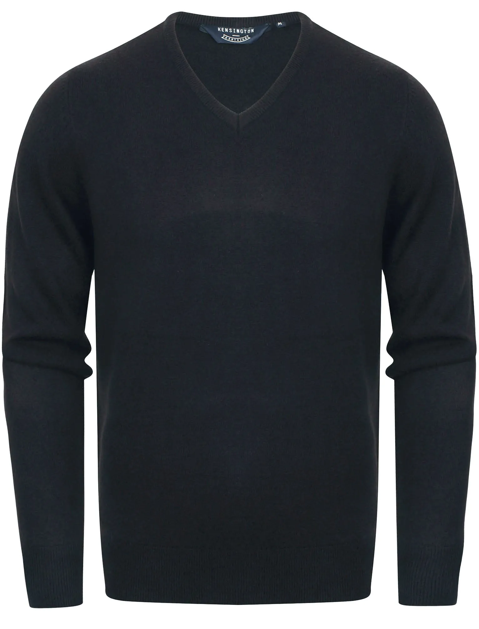 Marling (2 Pack) Soft Cashmillon Knitted V Neck Jumpers in Dark Navy / Taupe - Kensington Eastside