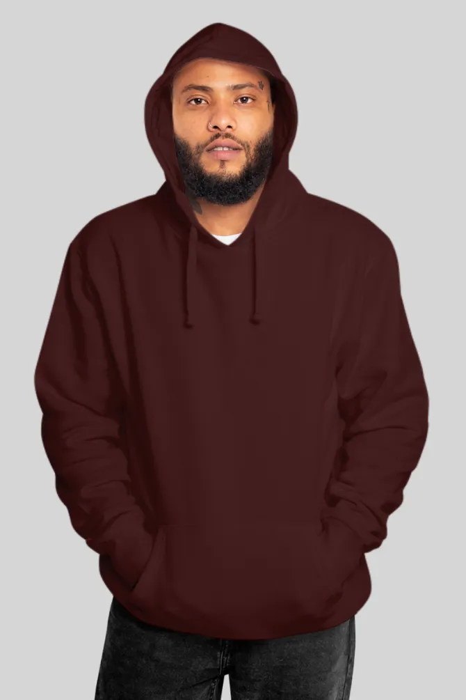 Maroon Oversized Hoodie for men