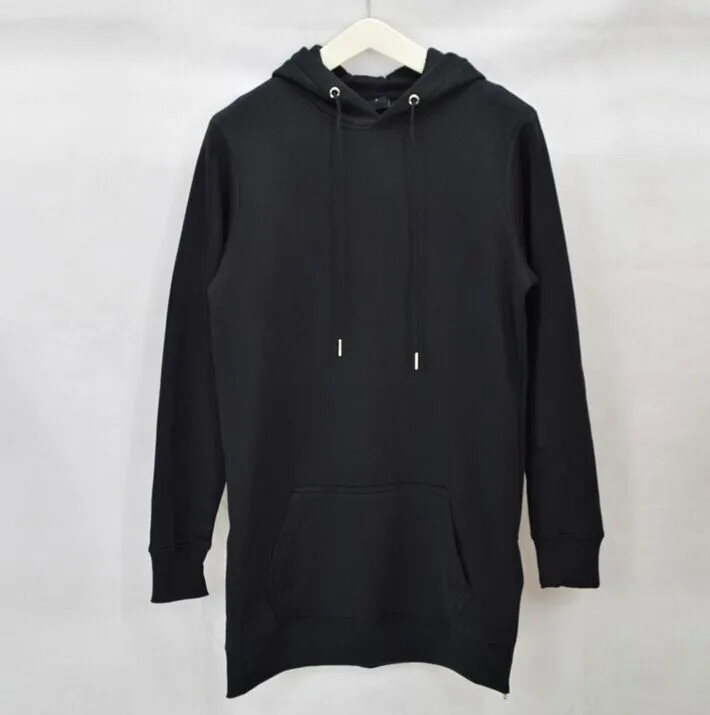 MENGD.G.O.S Black Longline Hoodie Mens