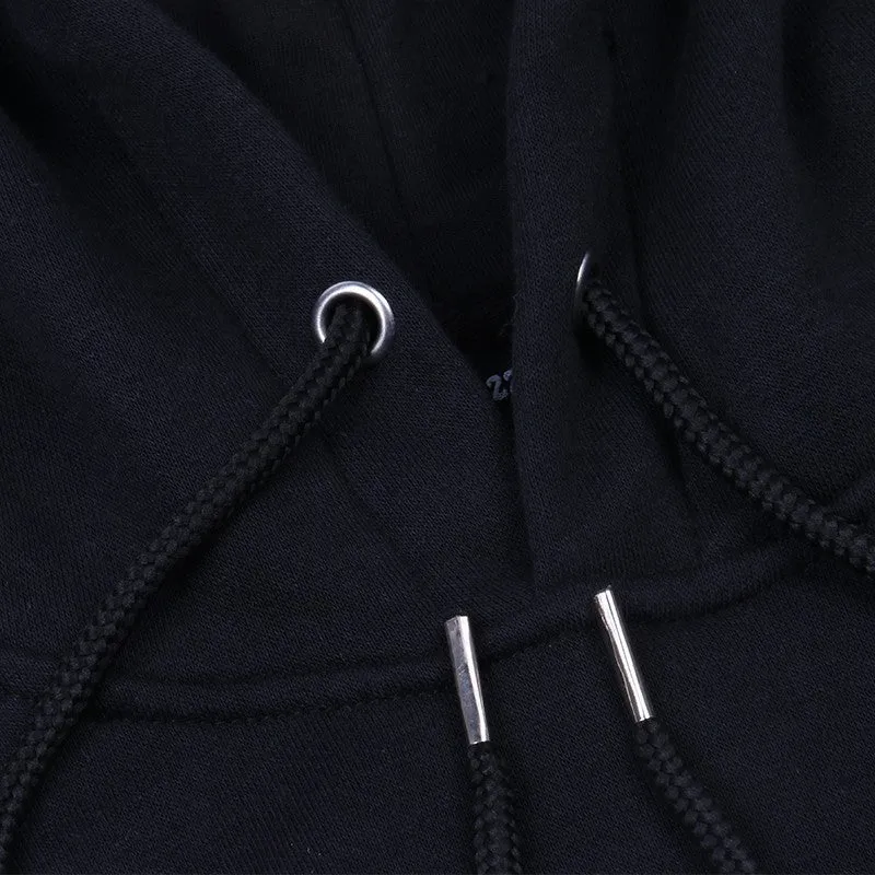 MENGD.G.O.S Black Longline Hoodie Mens